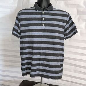 GAP Boys Polo – Dark Blue Striped Shirt – Size L – Short Sleeve Casual Wear